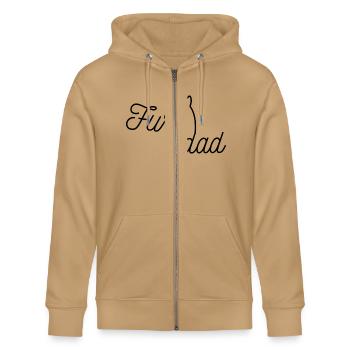 Fur Dad cat - Stanley/Stella Cultivator Organic Zip Hoodie - natural raw - Front