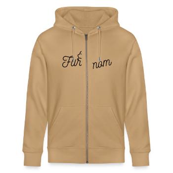 Fur Mom cat - Stanley/Stella Cultivator Organic Zip Hoodie - natural raw - Front