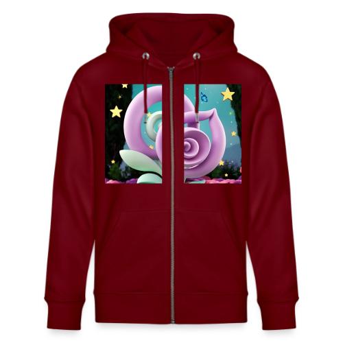 Lila Bloom | Double Floral Eco-Inspired Art - Stanley/Stella Cultivator Organic Zip Hoodie