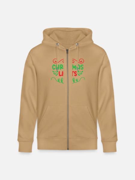 Christmas lights - Stanley/Stella Cultivator Organic Zip Hoodie -