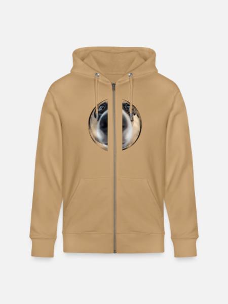 Dog in bubble - Stanley/Stella Cultivator Organic Zip Hoodie -