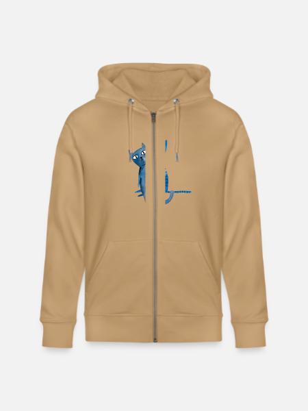 Two blue cats - Stanley/Stella Cultivator Organic Zip Hoodie -