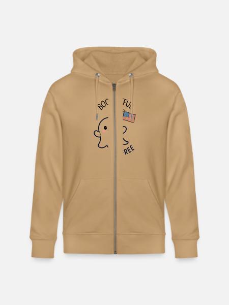 Ghost - 4th of july - Stanley/Stella Cultivator Organic Zip Hoodie -