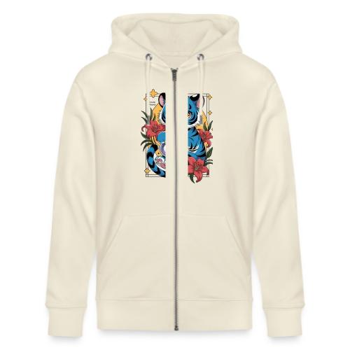 Mystic Blue Tiger Anime Potion Design – Cute tiger - Stanley/Stella Cultivator Organic Zip Hoodie