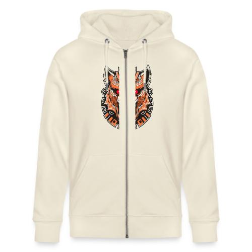 Tribal Demon Wolf Mask - Stanley/Stella Cultivator Organic Zip Hoodie