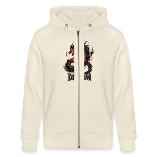 Dravon Fire Dragon Dark Fantasy Graphic T-Shirt - Stanley/Stella Cultivator Organic Zip Hoodie