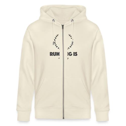 Running is my therapy - Stanley/Stella Cultivator Organic Zip Hoodie