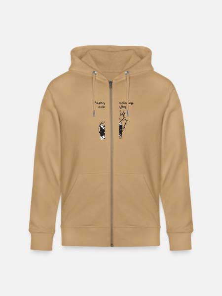 Burn the Confederate Flag - Stanley/Stella Cultivator Organic Zip Hoodie - natural raw