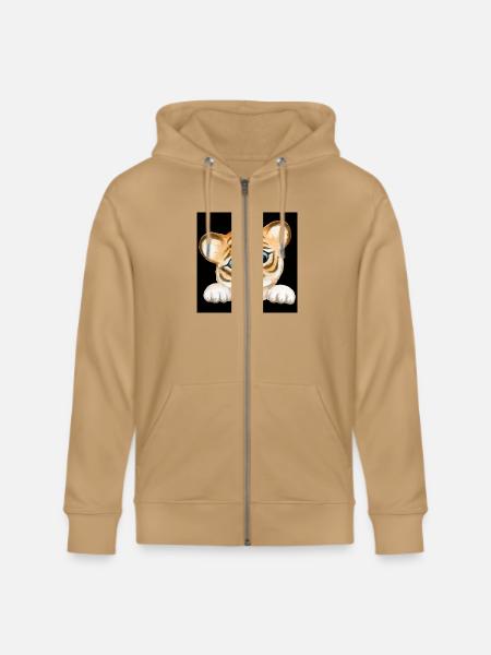 Beautiful baby tiger - Stanley/Stella Cultivator Organic Zip Hoodie -