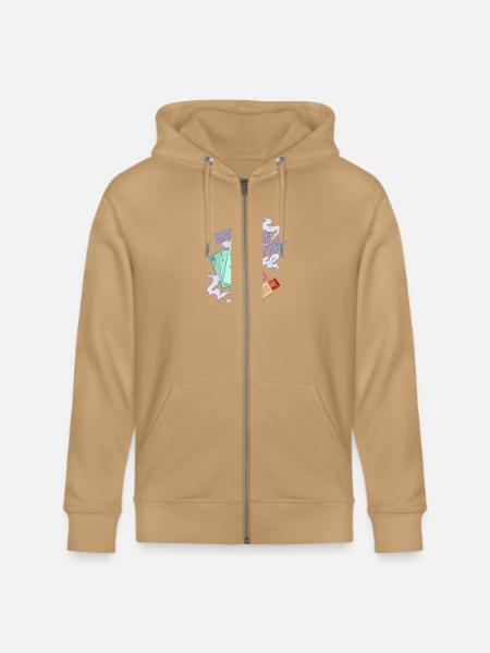 rainbow kitten surprise - Stanley/Stella Cultivator Organic Zip Hoodie - 