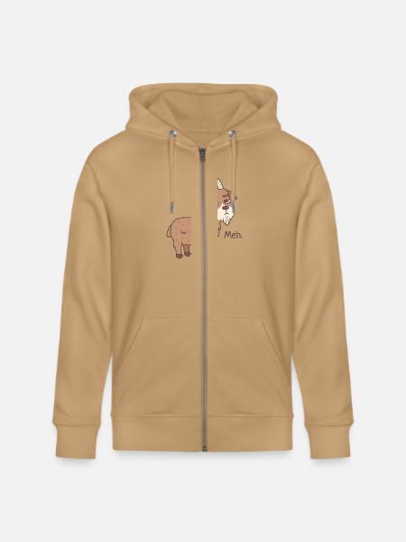 Goat Meh Funny Doodle - Stanley/Stella Cultivator Organic Zip Hoodie - 