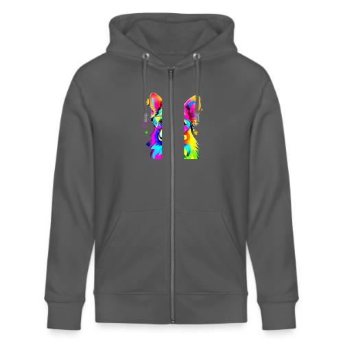 Vibrant Pup: Abstract Dog Art - Stanley/Stella Cultivator Organic Zip Hoodie