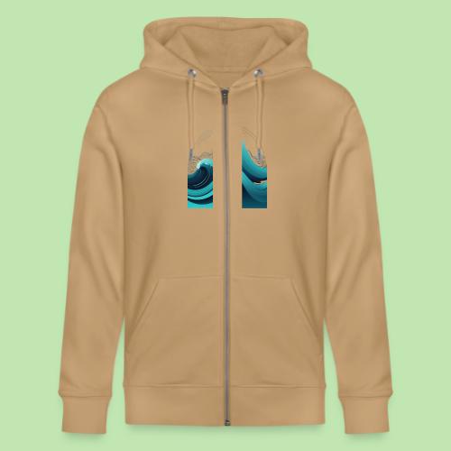 Dynamic Ocean Wave Illustration - Stanley/Stella Cultivator Organic Zip Hoodie