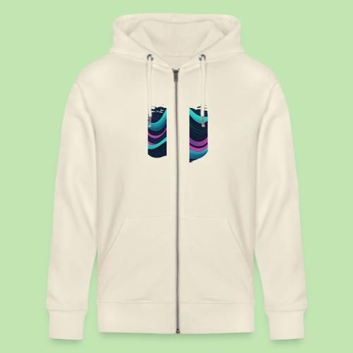 Abstract Wavy Ocean Pattern - Stanley/Stella Cultivator Organic Zip Hoodie