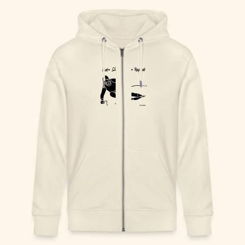 Eat Sleep Ski Repeat - bw - new001 - Stanley/Stella Cultivator Organic Zip Hoodie