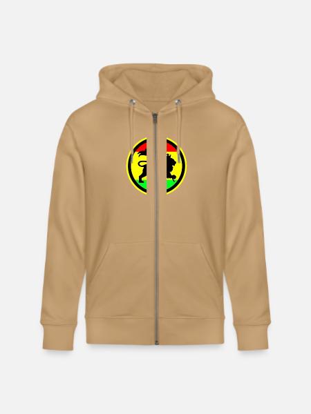 Rasta Lion - Stanley/Stella Cultivator Organic Zip Hoodie - natural raw