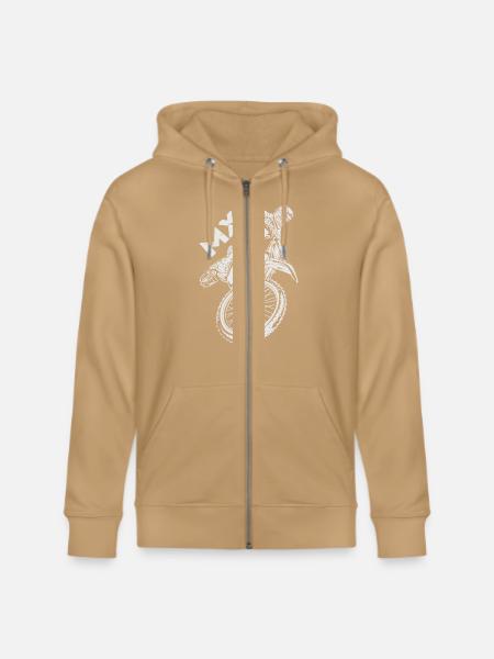 Motocross MX Rider - Stanley/Stella Cultivator Organic Zip Hoodie - natural raw