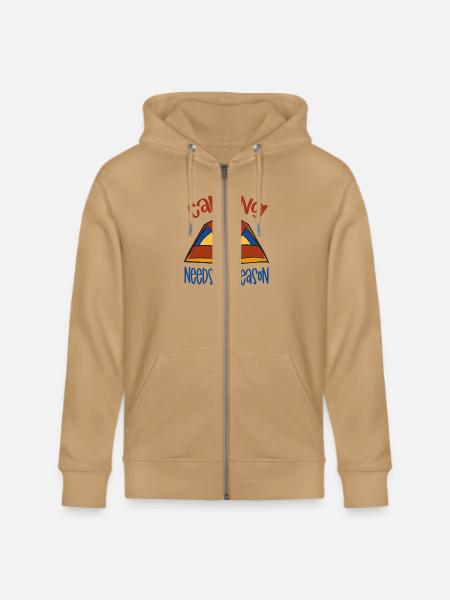 Camping Need No Reason - Stanley/Stella Cultivator Organic Zip Hoodie -