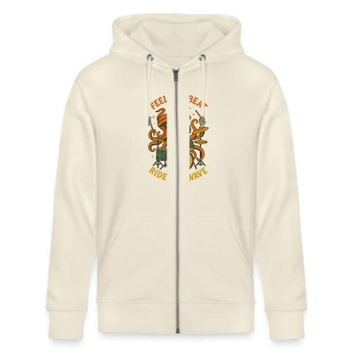 Feel the Beat Octopus Drummer Retro 70s t-shirt - Stanley/Stella Cultivator Organic Zip Hoodie