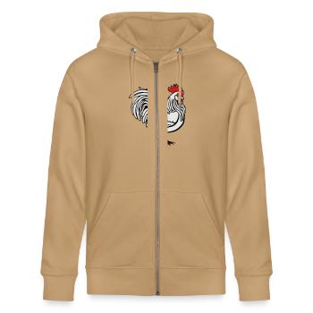Cock witty bird - Stanley/Stella Cultivator Organic Zip Hoodie - natural raw - Front