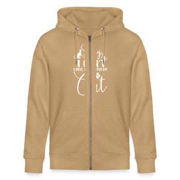 Sorry I can't, I have plans with my Cat T-Shirt - Stanley/Stella Cultivator Organic Zip Hoodie -  - Front