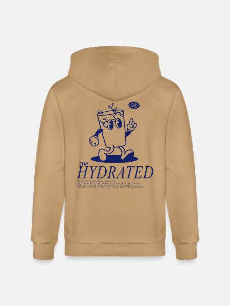 Stay Hydrated - Drink Your Water - Stanley/Stella Cultivator Organic Zip Hoodie - natural raw