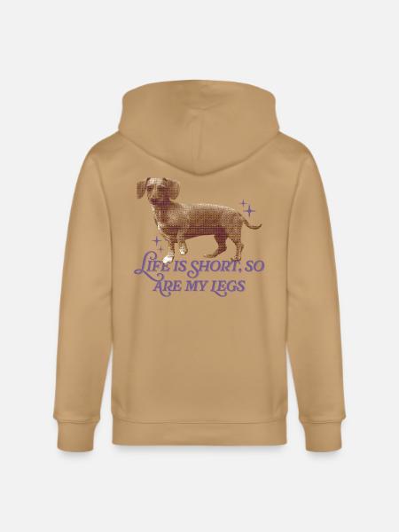 Life Is Short  - Stanley/Stella Cultivator Organic Zip Hoodie - natural raw