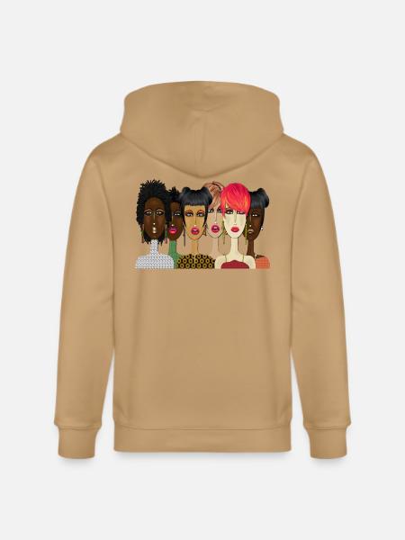 "United – Bold & Beautiful Women Art" - Stanley/Stella Cultivator Organic Zip Hoodie - 