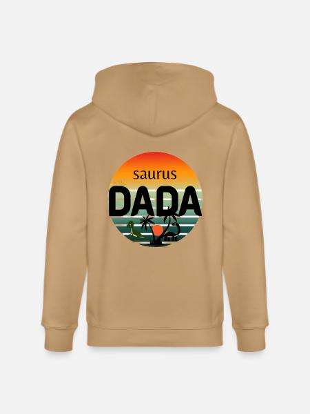 Prehistoric Dinosaur Sunset Design - Stanley/Stella Cultivator Organic Zip Hoodie -