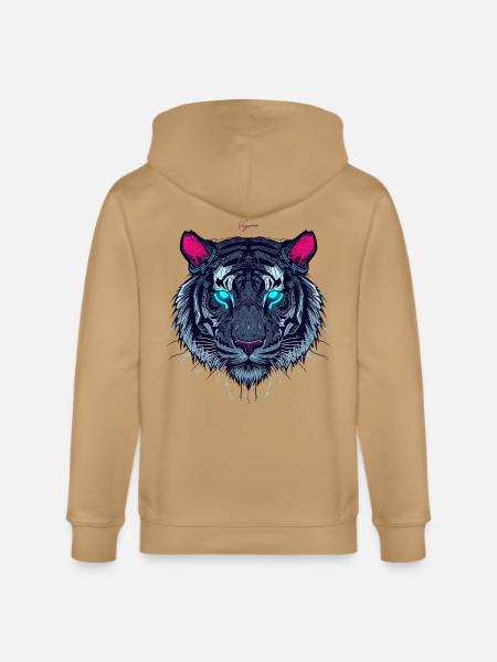 Neon Circuit Tiger - Stanley/Stella Cultivator Organic Zip Hoodie -