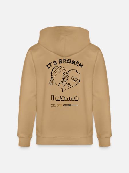 My heart is broken - Stanley/Stella Cultivator Organic Zip Hoodie -