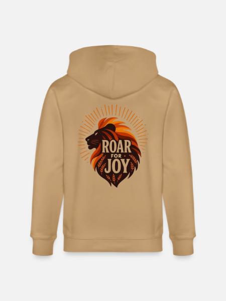 Roar for Joy Lion Emblem - Stanley/Stella Cultivator Organic Zip Hoodie -