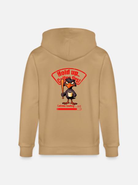 Caffeinated Crow Loading Graphic - Stanley/Stella Cultivator Organic Zip Hoodie -