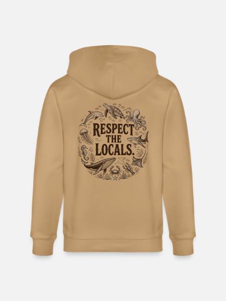 Respect the Locals Ocean Circle - Stanley/Stella Cultivator Organic Zip Hoodie -