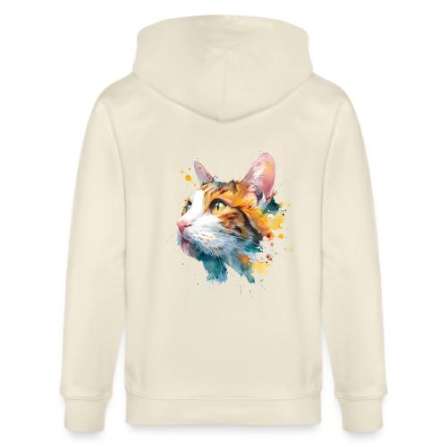 Cat: Feline Ink Burst - Stanley/Stella Cultivator Organic Zip Hoodie