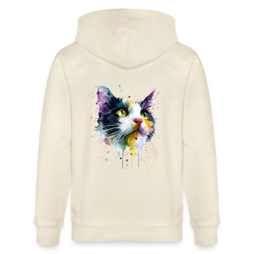 Cat: Painted Purr Expression - Stanley/Stella Cultivator Organic Zip Hoodie