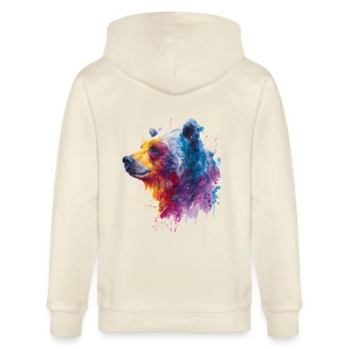 Watercolor Bear Portrait - Stanley/Stella Cultivator Organic Zip Hoodie
