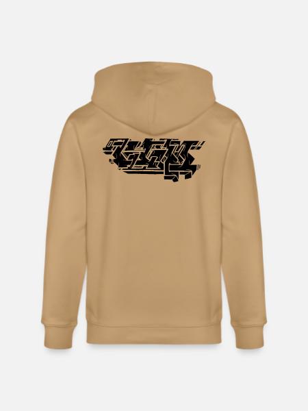 Graffiti Piece - Black - Stanley/Stella Cultivator Organic Zip Hoodie -