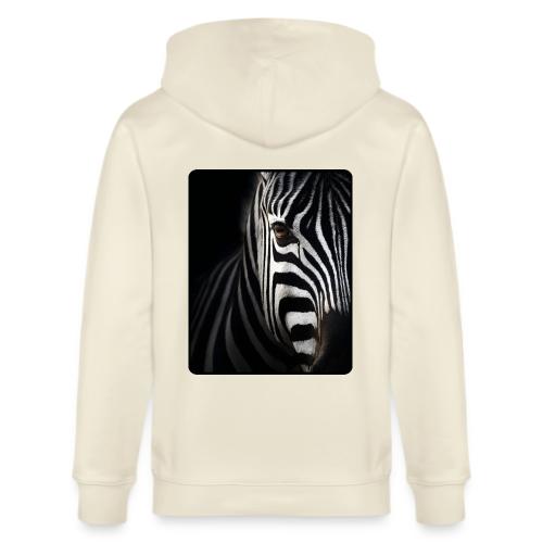 Zebra High Contrast Portrait Design - Stanley/Stella Cultivator Organic Zip Hoodie
