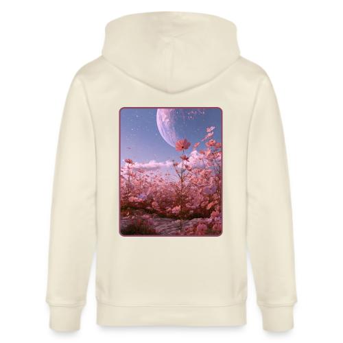 Cosmic Moon & Cosmos Flowers Art - Stanley/Stella Cultivator Organic Zip Hoodie
