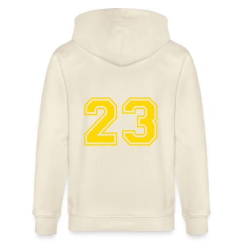 Number 23 in a classic athletic collegiate font - Stanley/Stella Cultivator Organic Zip Hoodie