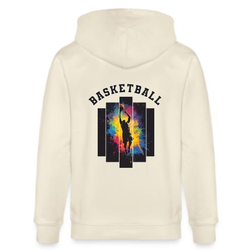 Basketball Slam Dunk Splash Design - Stanley/Stella Cultivator Organic Zip Hoodie