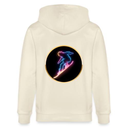 Snowboarding: Neon Snow Drift - Stanley/Stella Cultivator Organic Zip Hoodie