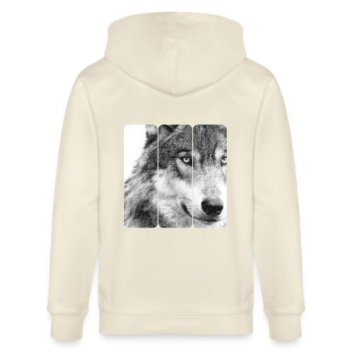 Wolf Face Triptych: Silent Alpha - Stanley/Stella Cultivator Organic Zip Hoodie