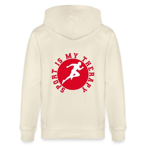 Sport Is My Therapy – Running Motivation Badge - Stanley/Stella Cultivator Organic Zip Hoodie