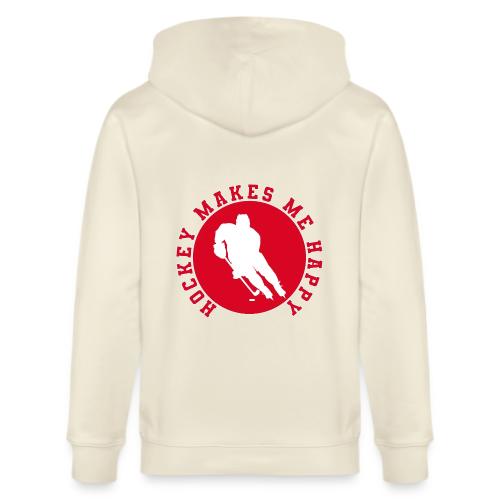 Hockey Makes Me Happy – Ice Hockey Fan Emblem - Stanley/Stella Cultivator Organic Zip Hoodie
