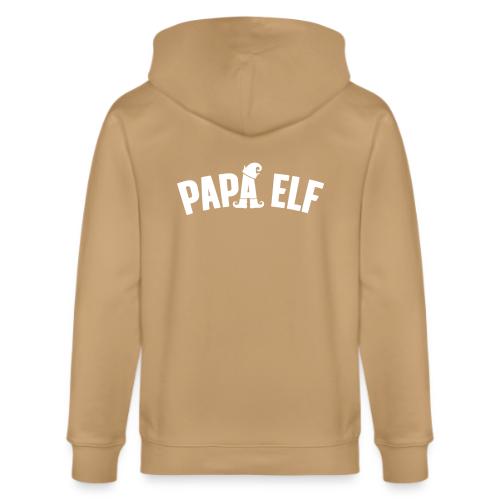 Papa Elf in White - Stanley/Stella Cultivator Organic Zip Hoodie