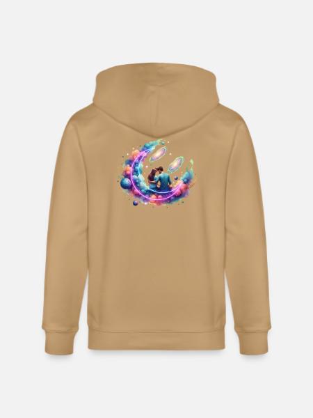 Cosmic Embrace Nebula - Stanley/Stella Cultivator Organic Zip Hoodie - 