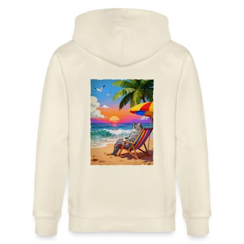 Rainbow Beach cat - Stanley/Stella Cultivator Organic Zip Hoodie