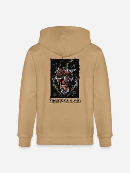 Tigerblood Neon Roar - Stanley/Stella Cultivator Organic Zip Hoodie -